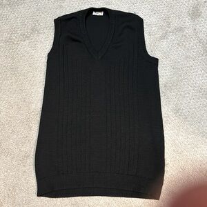 Vintage Twist Black V neck Sweater Vest size Medium